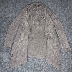 Barefoot Dreams CozyChic Lite Cardigan Duster Open Front Gray Size S M